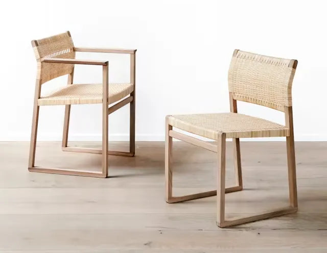 Chaise BM61 en rotin, modèle 3261