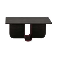 Table basse rectangulaire en métal et chêne massif U