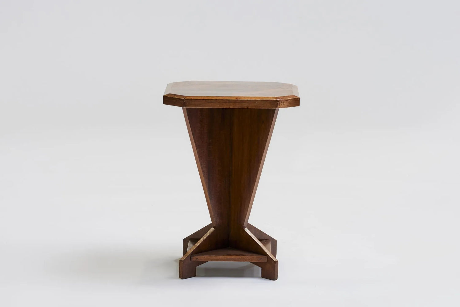 Square oak side table