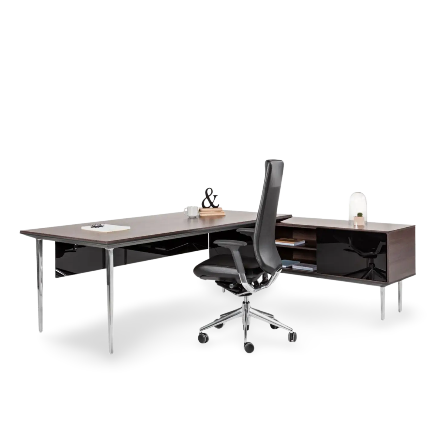 Longo Desk With Cabinet Support - Executive