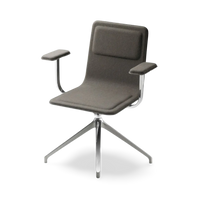 Laia Meeting Chair 4 Legs Front Side in Fabric With Armrest