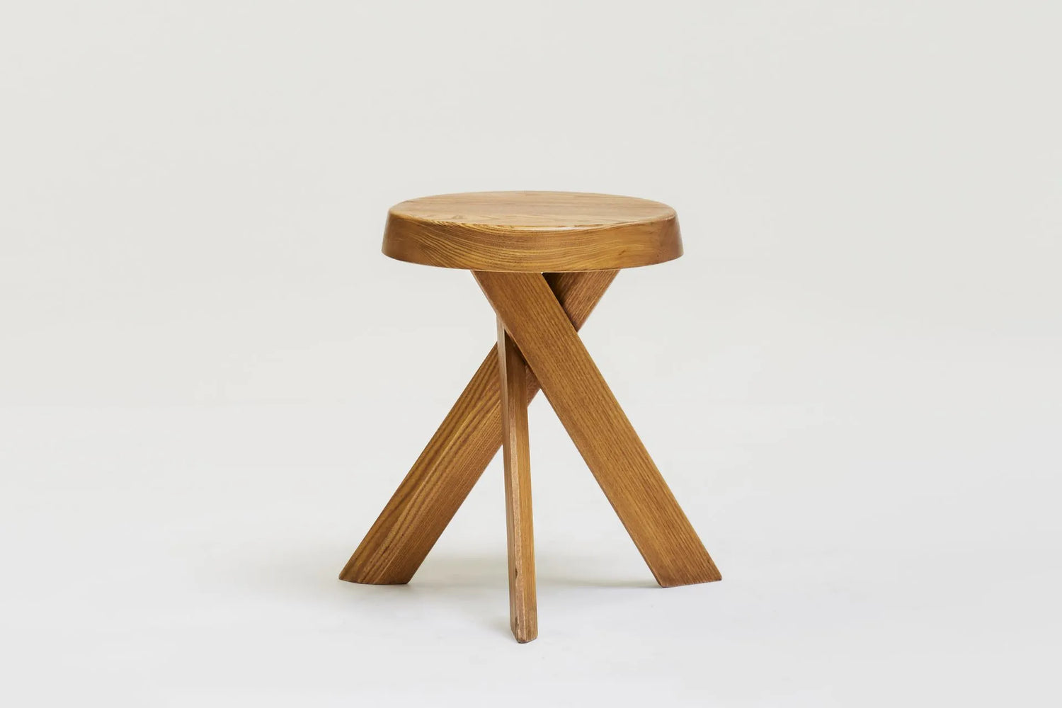 Elm stool 'S31' by Pierre Chapo