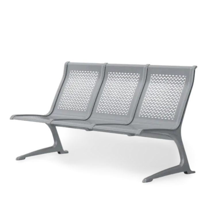 Passport Steel 3 Seats Bench without Armrest