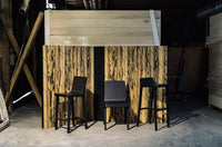 Emea Tabouret de comptoir 66 cm Siège en bois à dossier bas