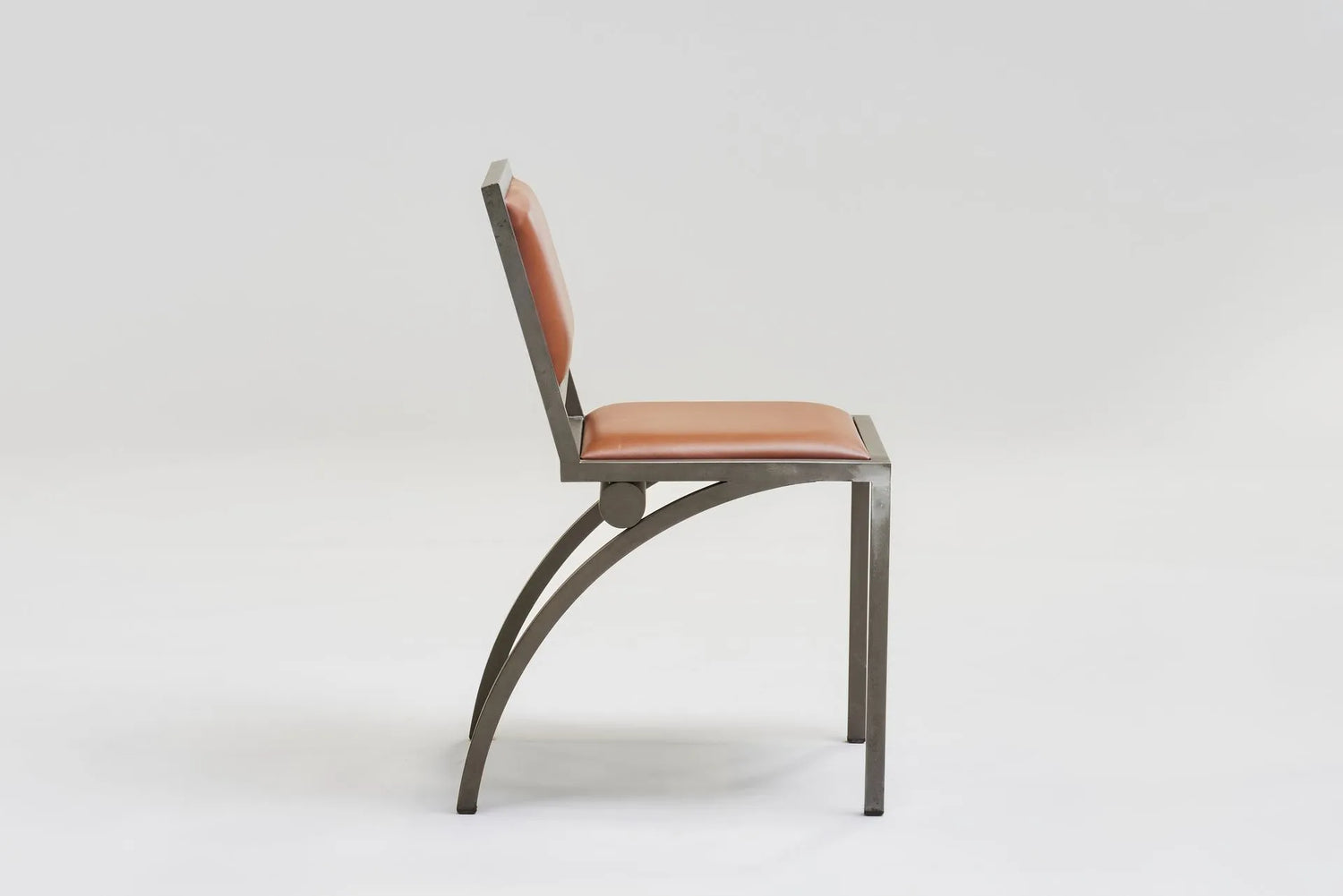Set of 4 metal dining chairs 'Cylindre' by Jean-Michel Wilmotte