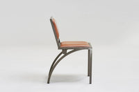 Set of 4 metal dining chairs 'Cylindre' by Jean-Michel Wilmotte