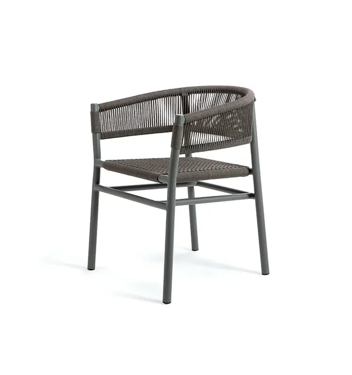 Kilt Dining Armchair with Aluminum Structure