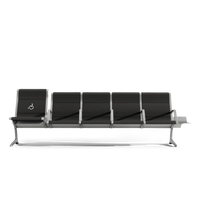 Passport Polyurethane 5 Seats Bench with Armrest