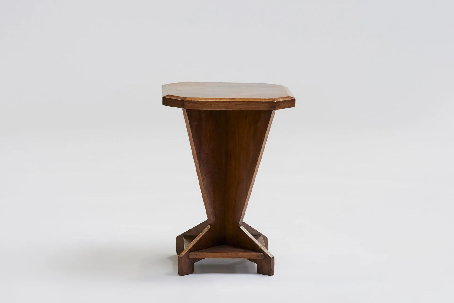 Square oak side table