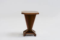 Square oak side table