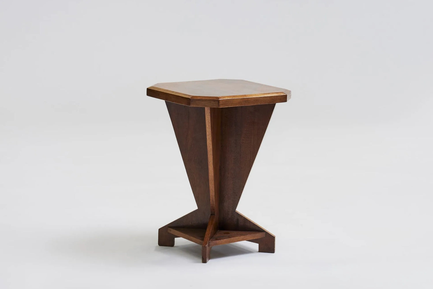 Square oak side table