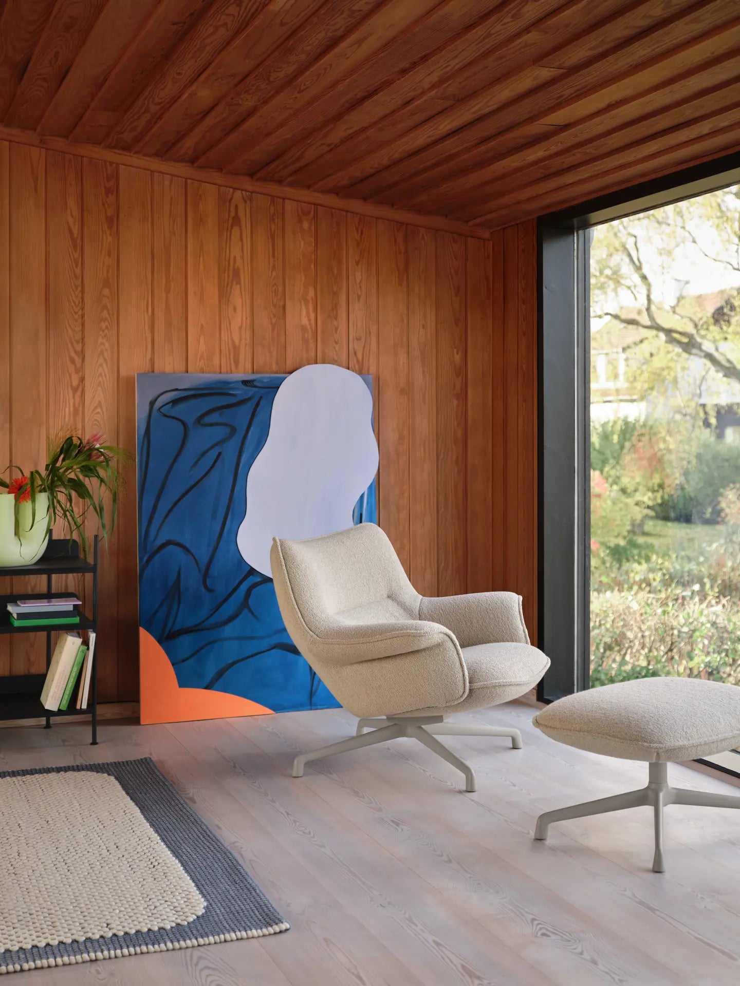 Chaise longue Doze à dossier bas - Base pivotante