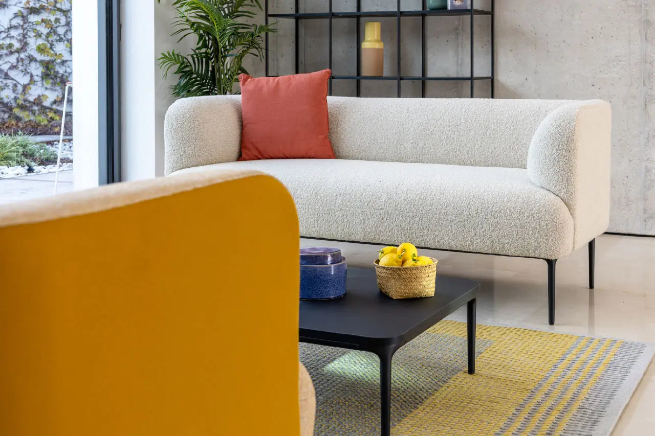 Cuic 3 Seater Two Colour Sofa with Two Different Upholsteries