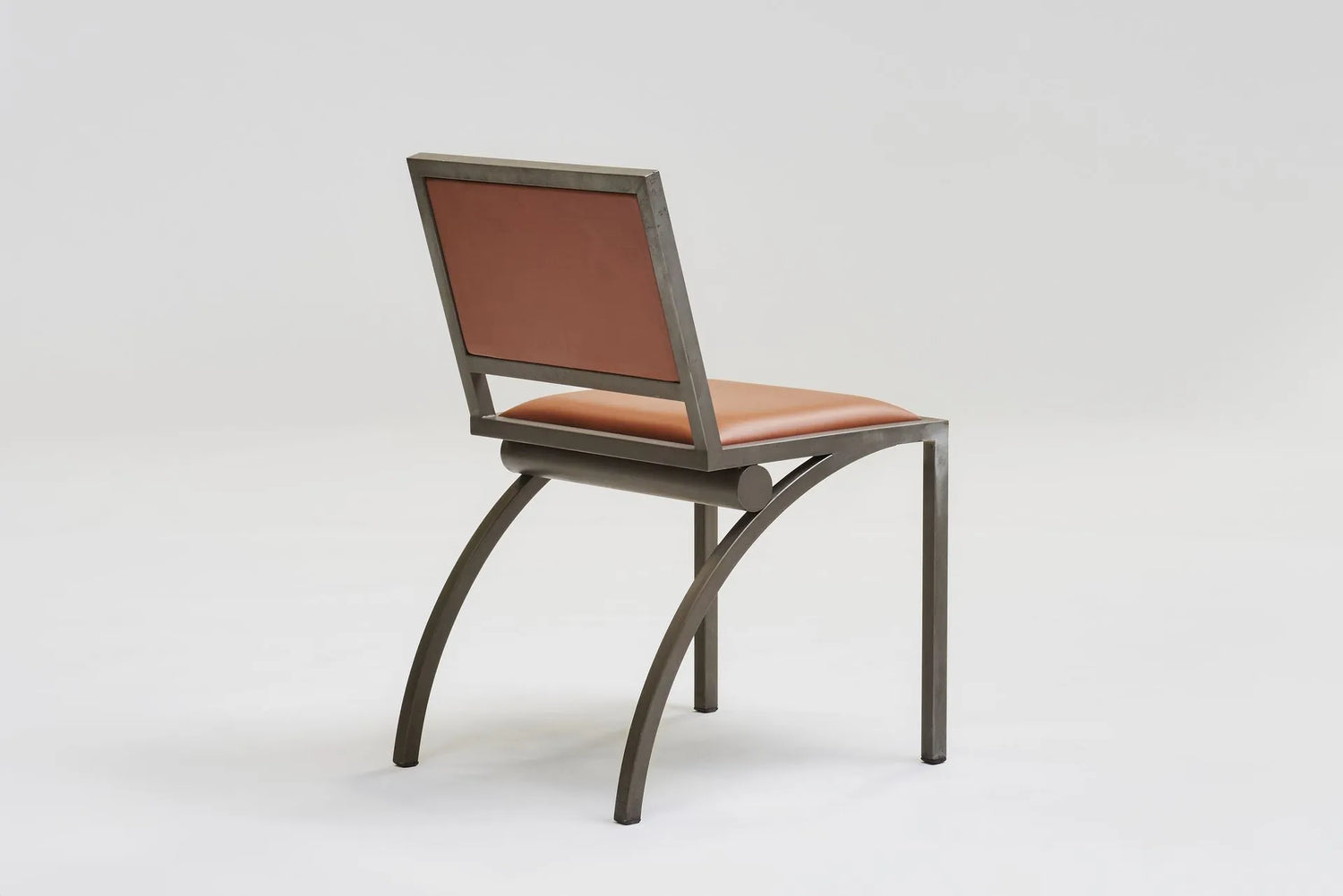 Set of 4 metal dining chairs 'Cylindre' by Jean-Michel Wilmotte