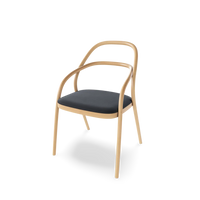 2 Chair - Veneer/ Solid Wood & Upholstered Seat