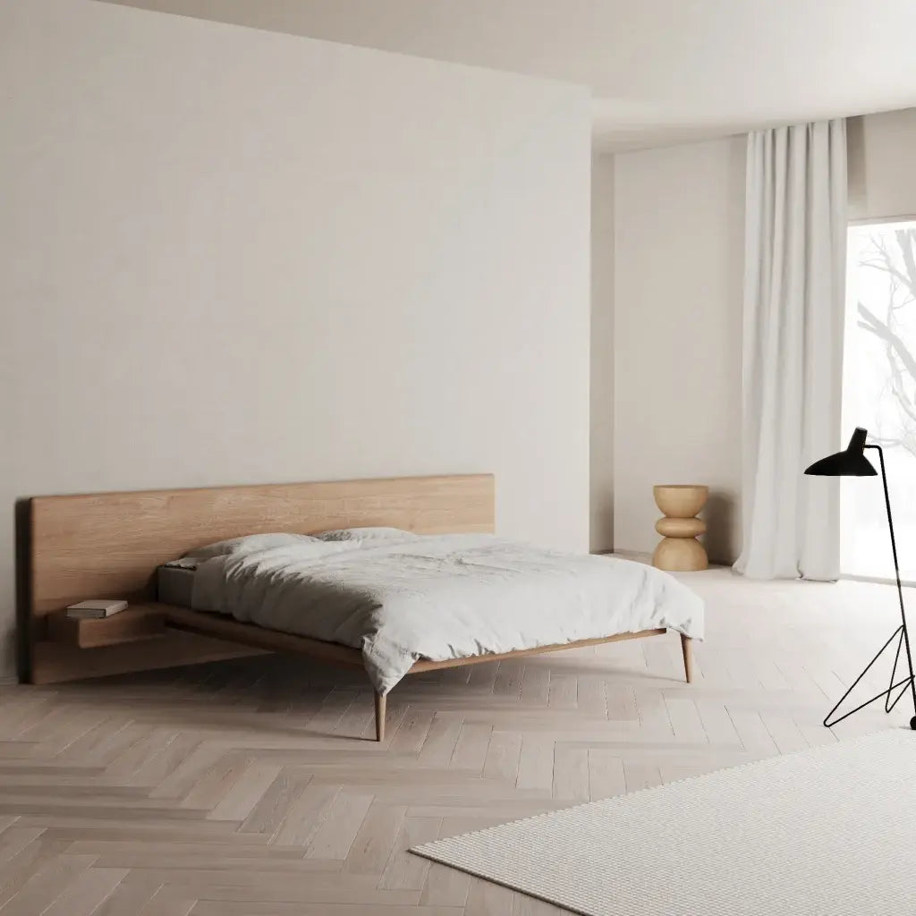 Latus Bed Wide Headboard + 2 Drawers