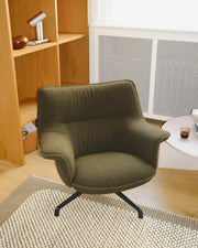 Chaise longue Doze à dossier bas - Base pivotante