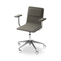 Chaise De Bureau Laia 5 Pieds Face Avant En Tissu Avec Accoudoir