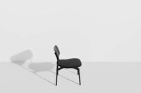 Fromme Wood Lounge Chair Leather Upholstered