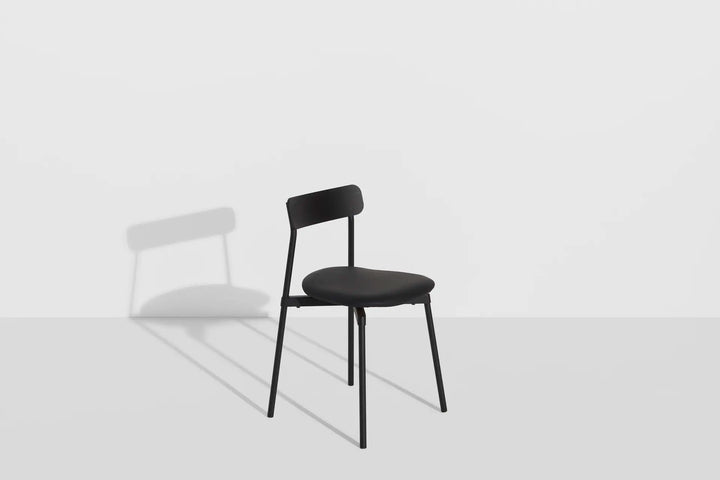 Fromme Wood Chair Leather Upholstered
