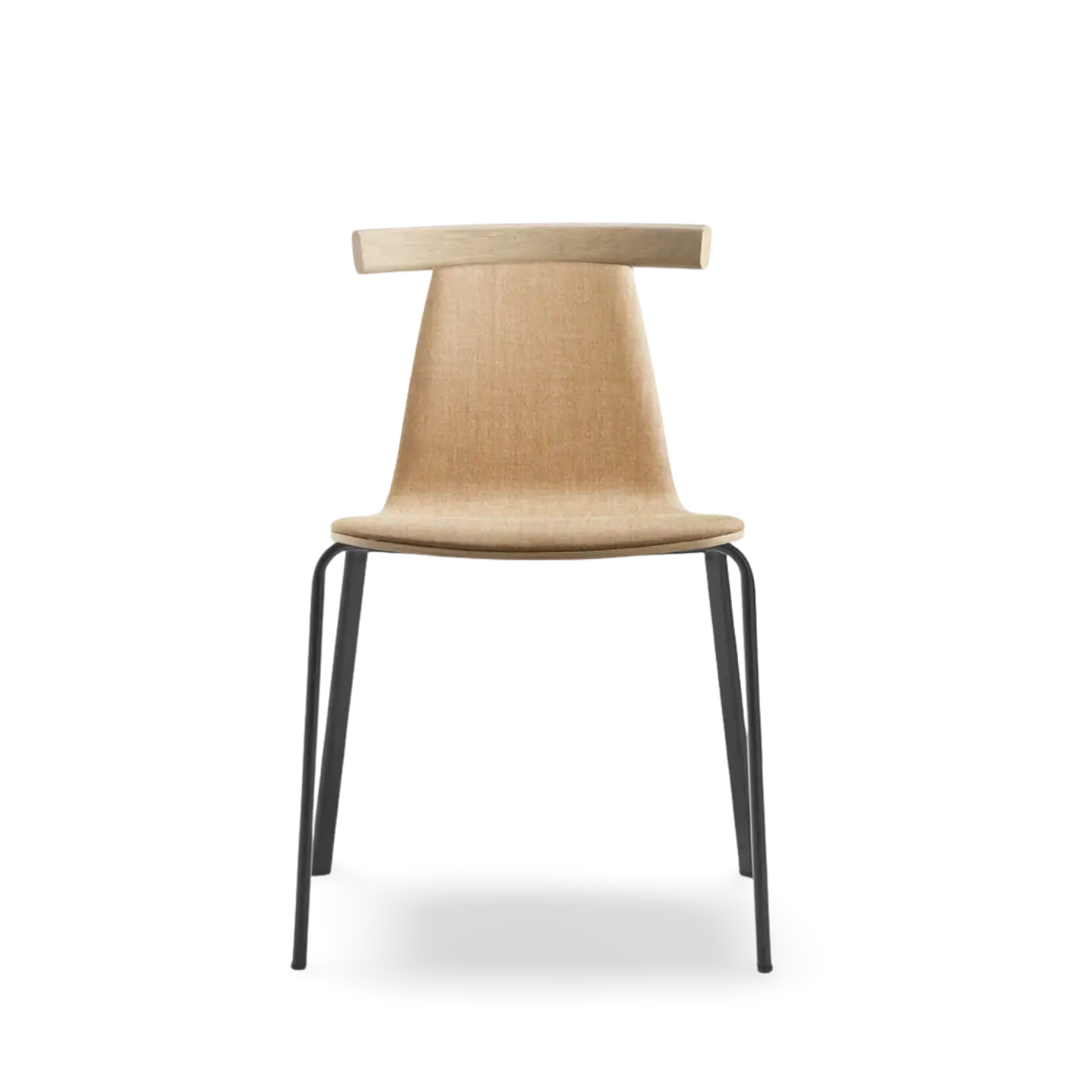Chaise Atal - Dossier en bois massif Dossier tapissé