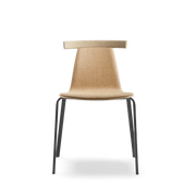 Chaise Atal - Dossier en bois massif Dossier tapissé