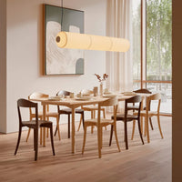 Table à manger Bibolina rectangulaire - pieds en bois