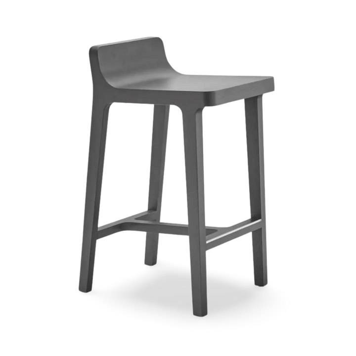 Emea Counter Stool 66 cm Low Back Wooden Seat