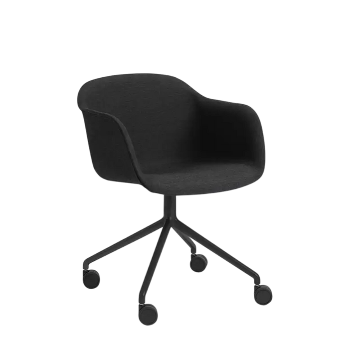 Fiber Armchair Swivel Base With Castors