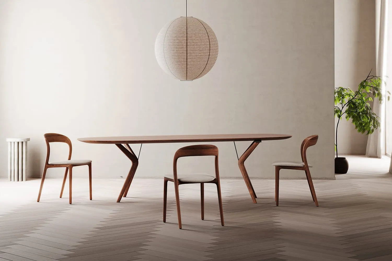 Lakri Oval Table