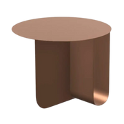 U Metal And Solid Oak Round Coffee Table