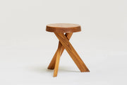 Elm stool 'S31' by Pierre Chapo
