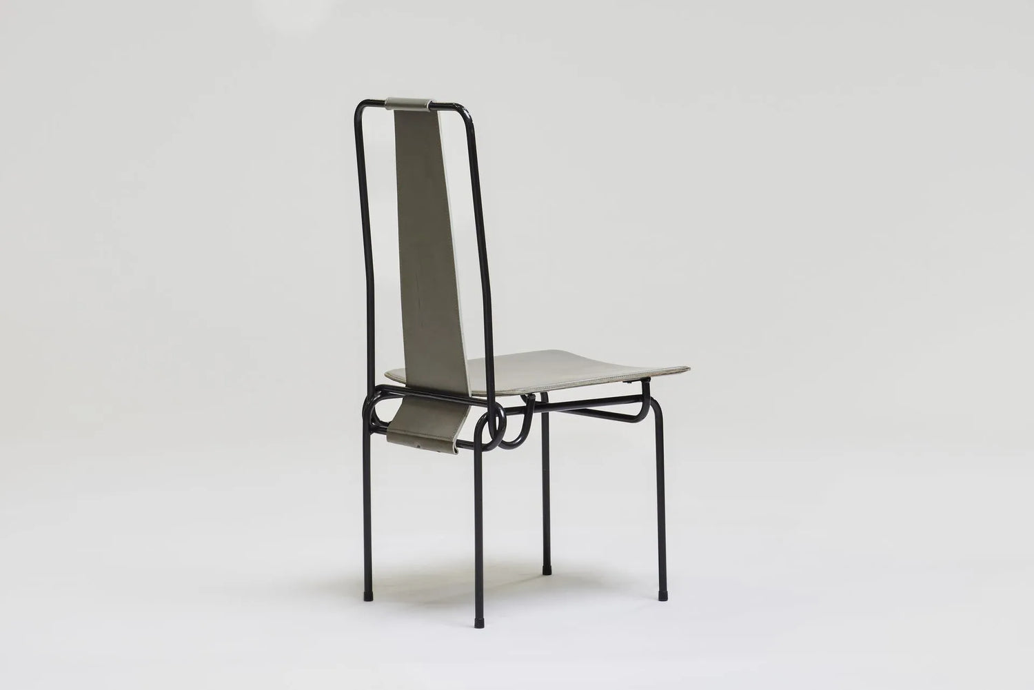Set of 6 metal dining chairs by Adelberto del Lago, 1980s