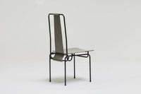 Set of 6 metal dining chairs by Adelberto del Lago, 1980s