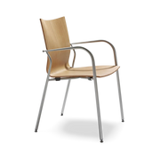Ikara 4 Legs Lacquered Plywood with Armrest