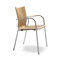 Ikara 4 Legs Lacquered Plywood with Armrest