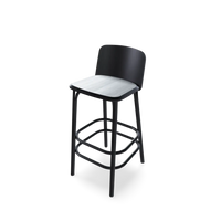 Tabouret de bar Split - Placage/ Bois massif