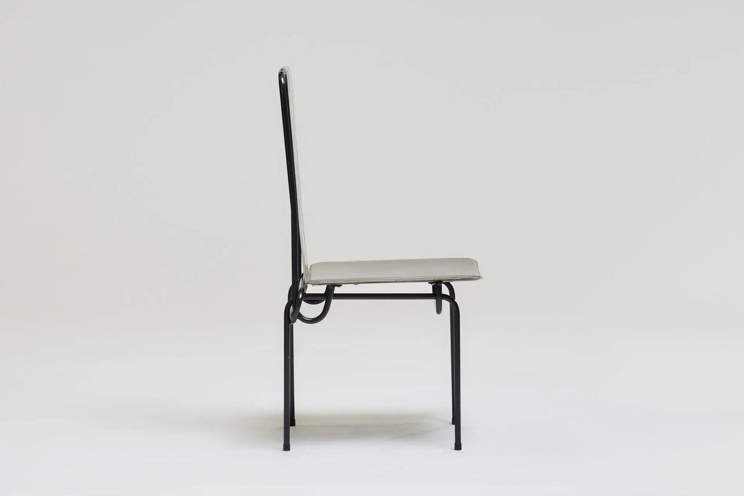 Set of 6 metal dining chairs by Adelberto del Lago, 1980s