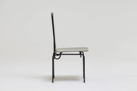Set of 6 metal dining chairs by Adelberto del Lago, 1980s