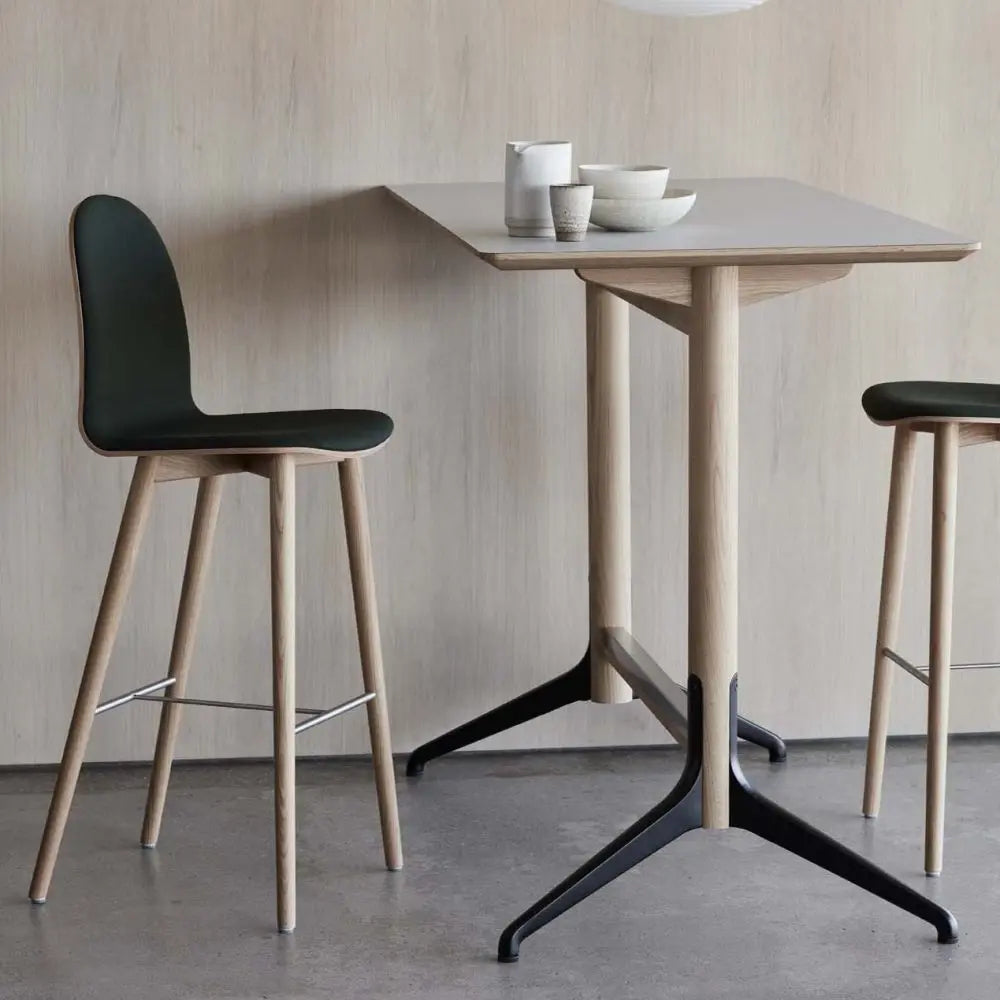 Nam Nam Tabouret de bar en bois à dossier haut