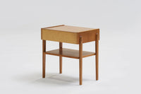 Set of 2 teak bedside tables, 1950s-1970s