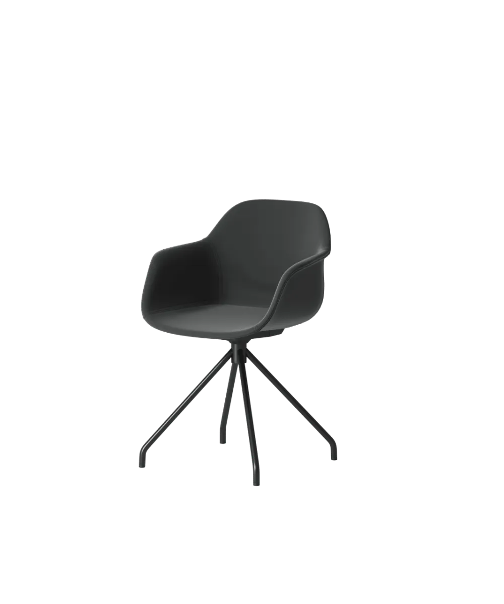 Chaise de Réunion FourMe - Piétement 4 Branches - Coque Entièrement Rembourrée