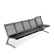 Passport Steel 6 Seats Bench with Armrest