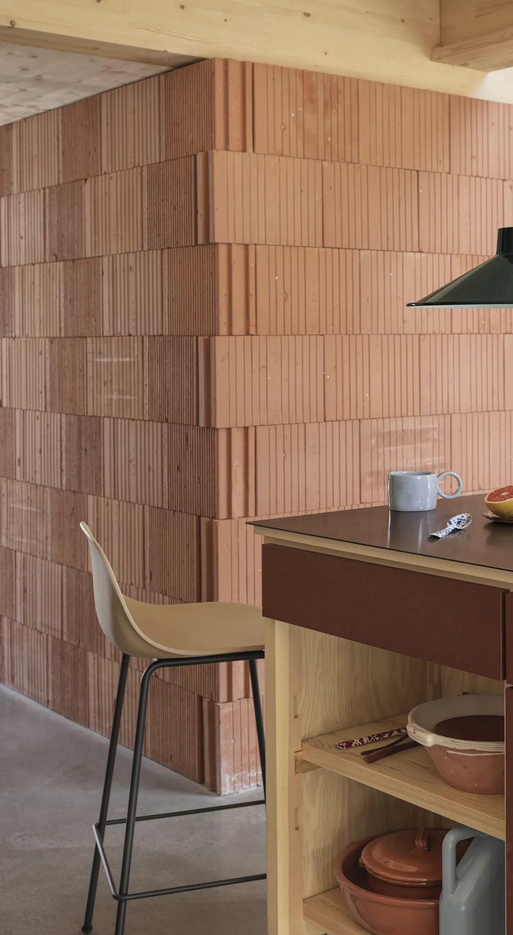 Fiber Bar Stool - Tube Base with Backrest