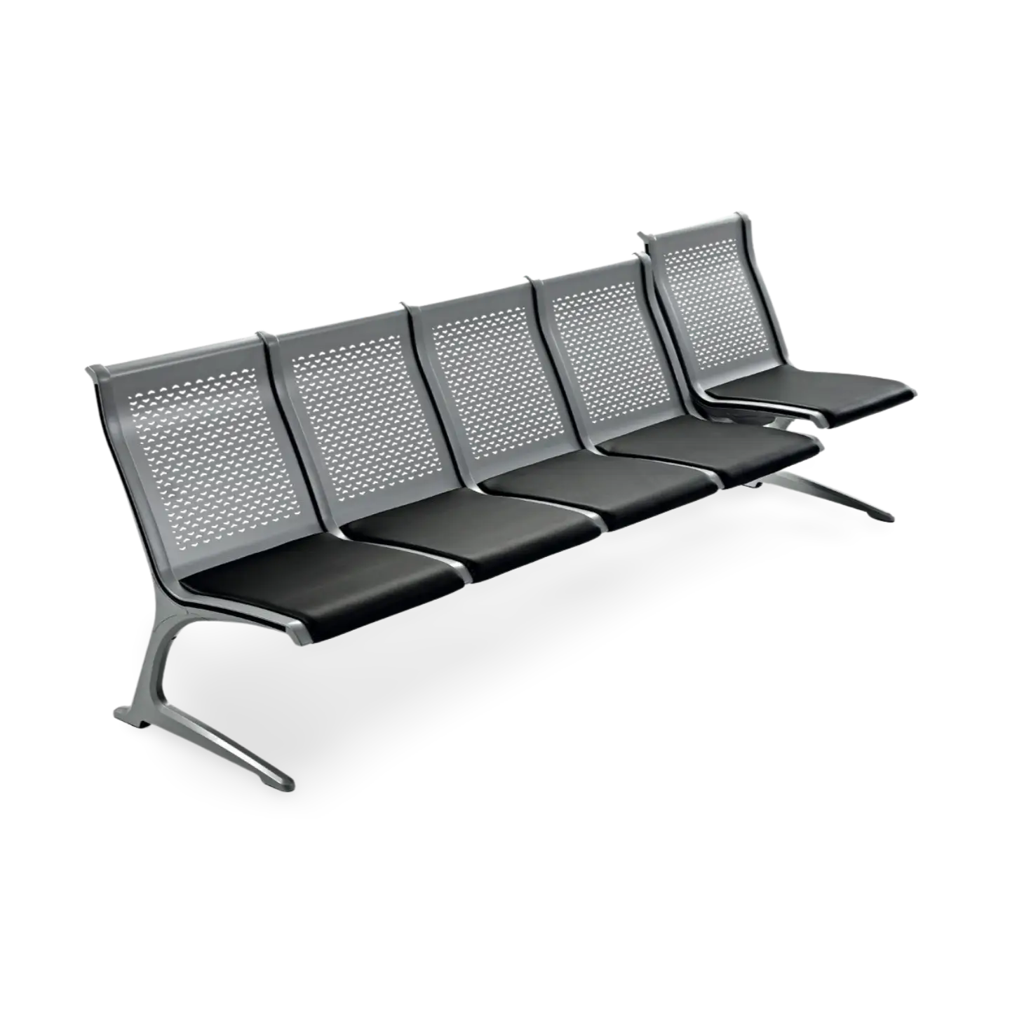 Passport Steel 5 Seats Bench without Armrest