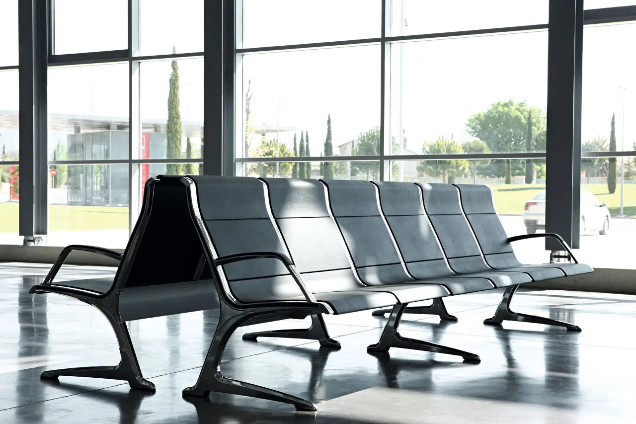 Passport Polyurethane 5 Seats Bench with Armrest