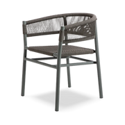 Kilt Dining Armchair with Aluminum Structure