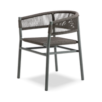Kilt Dining Armchair with Aluminum Structure