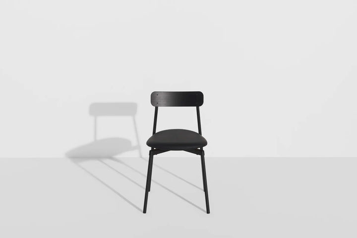 Fromme Wood Chair Leather Upholstered