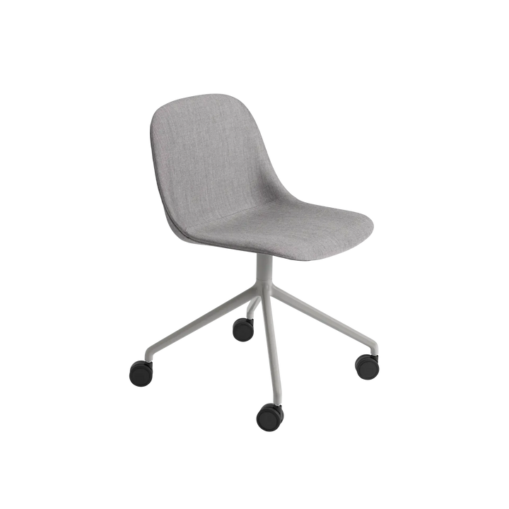 Fiber Side Chair Swivel Base with Castors